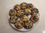 Crustless mini quiches with spinach and marjoram from the garden